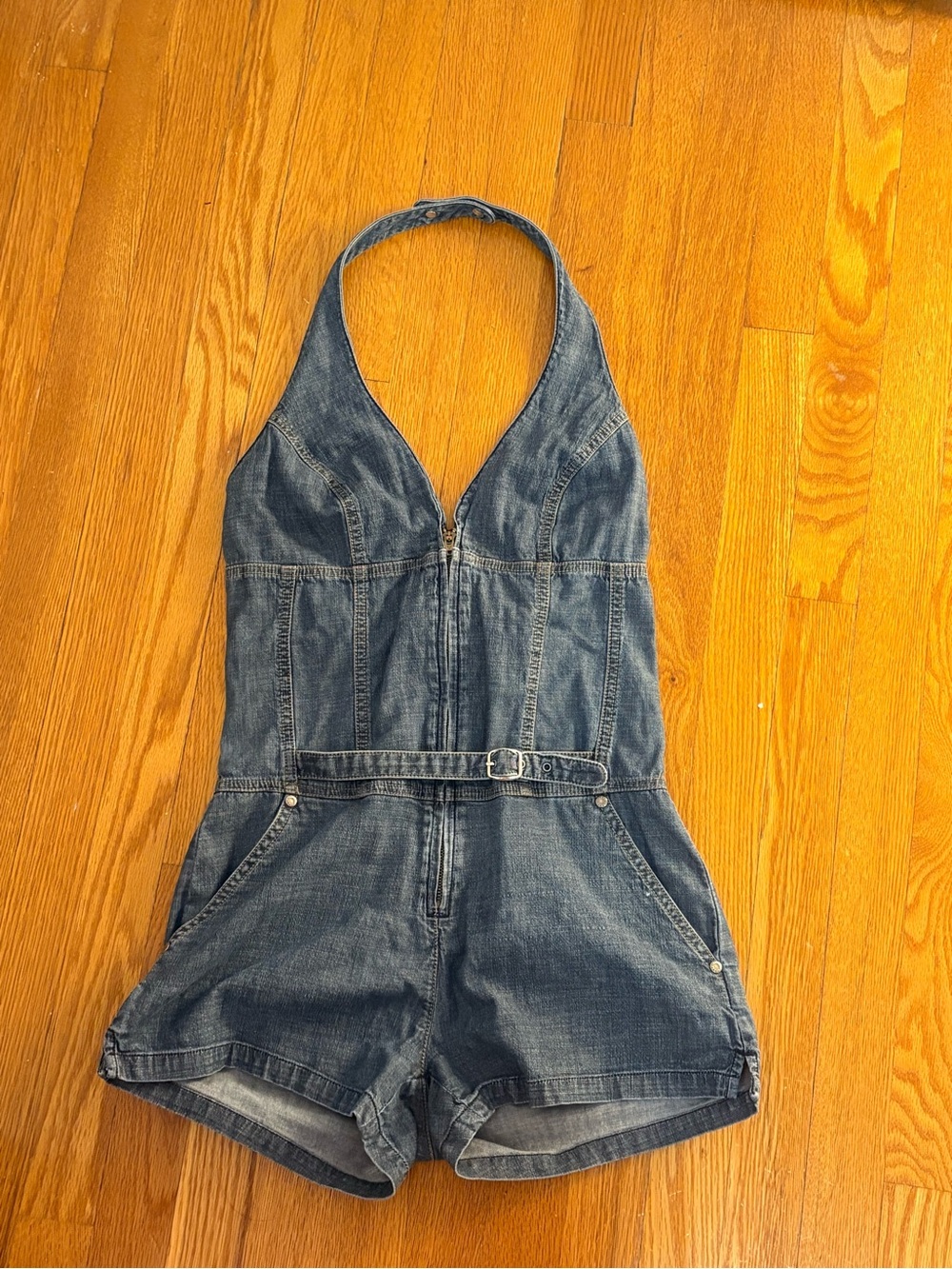 Vintage Guess Denim Halter Romper One-Piece